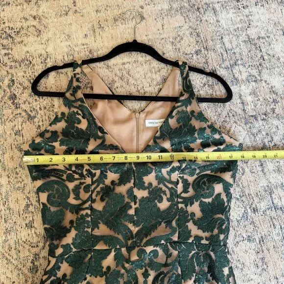 Dress the Population Karen Dress Green Lace Mesh Sequin Formal Prom Size Large - Picture 14 of 15